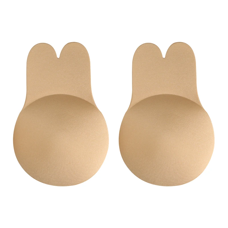 女性用の目に見えないストラップレス粘着シリコンブラ,再利用可 - Nipple Cover Pasties のレビューと価格