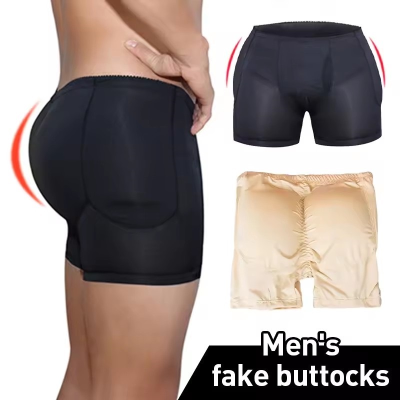 男性パッド入りヒップエンハンサー戦利品ブースター成形ボーイシ - Boyshort Underwear のレビューと価格