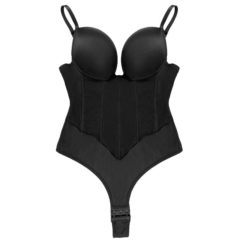 女性のボディシェイパー圧縮ボディスーツワンピース背中の開いた - Shapewear Bodysuit Firm のレビューと価格