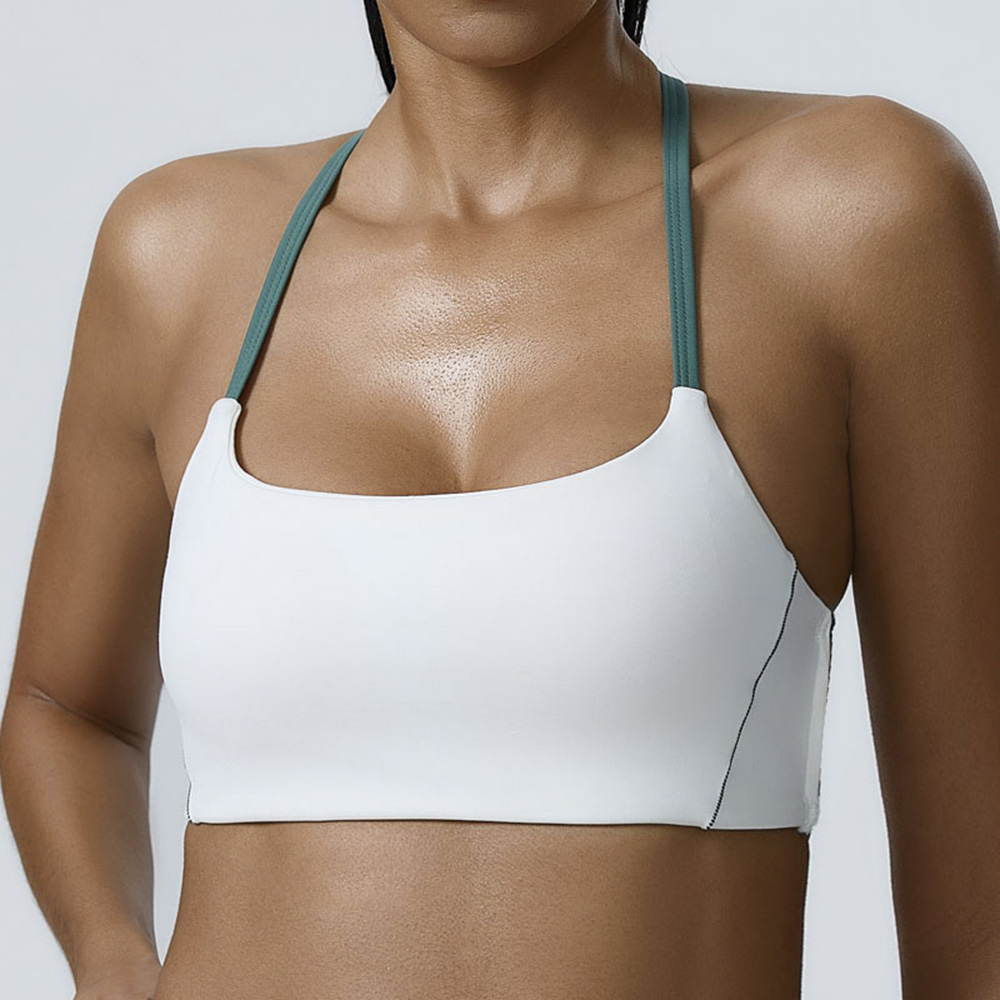 セクシーなホルターヨガブラジャー女性の耐衝撃フィットネスラン - Push Up Bra Padded のレビューと価格