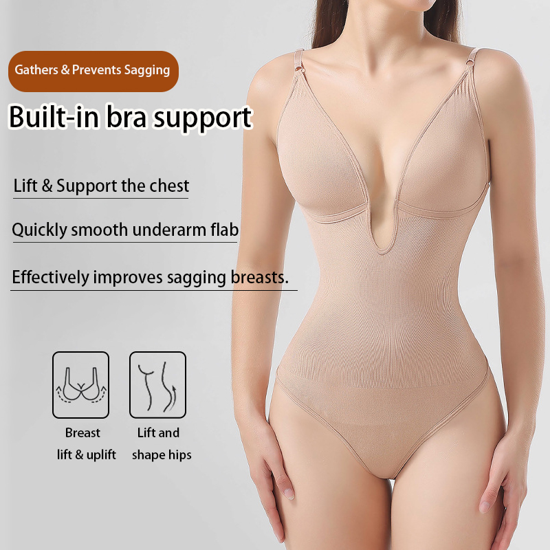 レディースシームレスシェイプウェア バックレスボディスーツ  - Shapewear Bodysuit Firm のレビューと価格