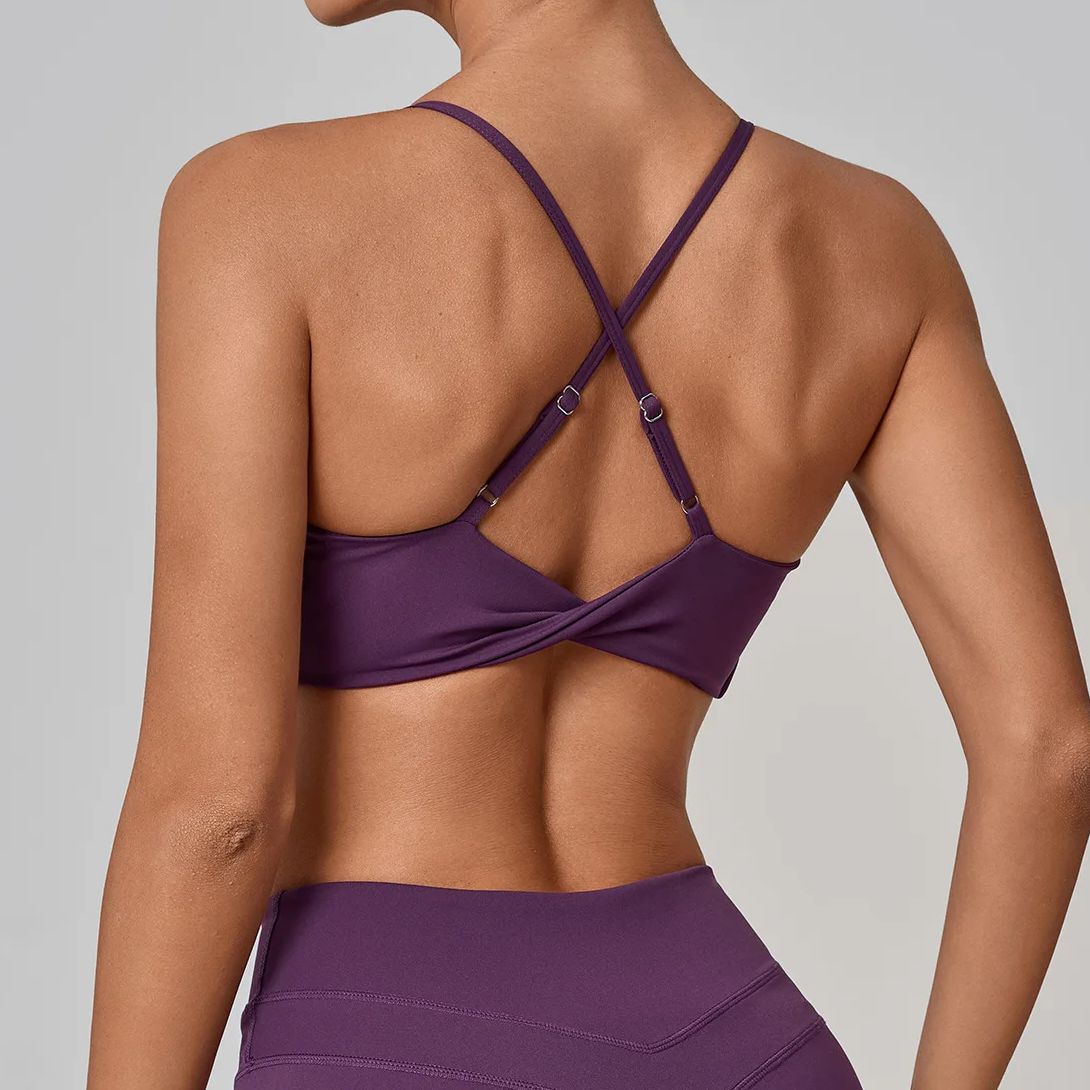 スポーツブラ女性フィットネスブラジャーホルタースポーツ下着裸 - Push Up Bra Padded のレビューと価格